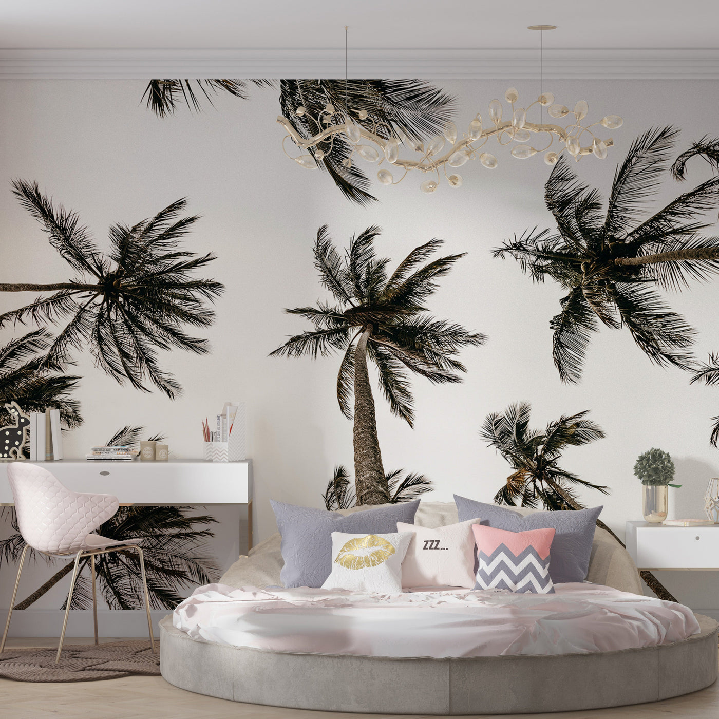 Tropical Wallpaper Wall Mural - Palm Trees-Tiptophomedecor