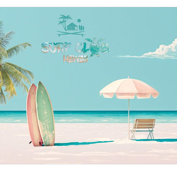Tropical Wallpaper Wall Mural - Surf Club Hawaii