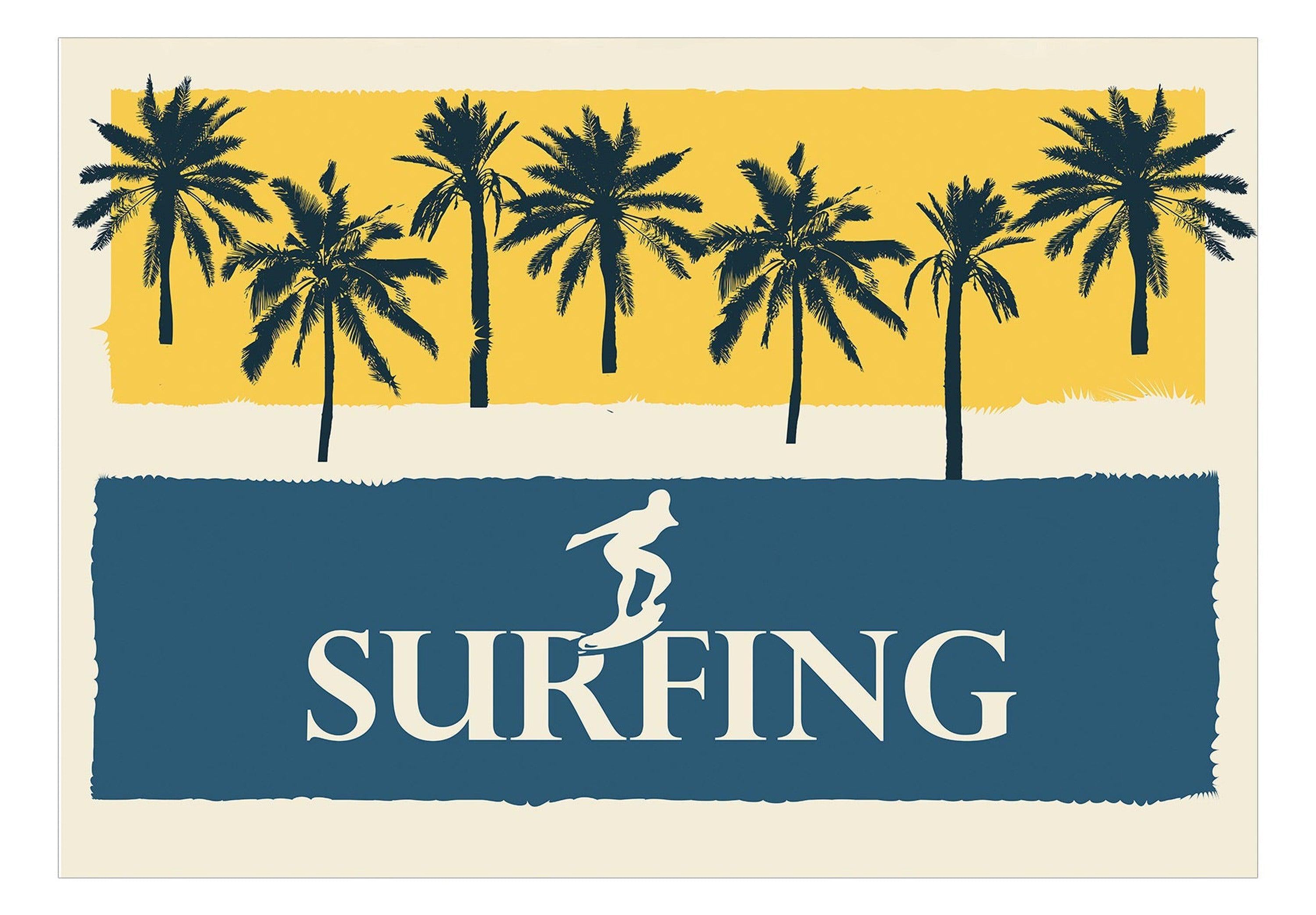 Tropical Wallpaper Wall Mural - Surfing