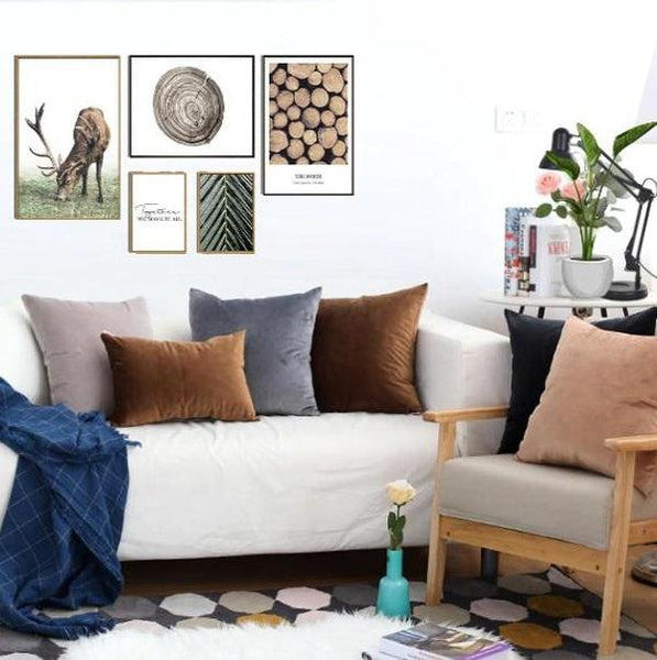 Solid Colors Velvet Pillow Covers