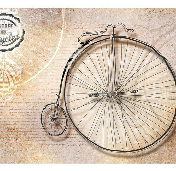 Vintage Wallpaper Wall Mural - Antique Bicycle In Sepia