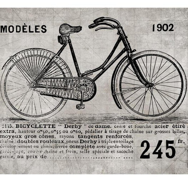 Vintage Wallpaper Wall Mural - Bicycle In 1902