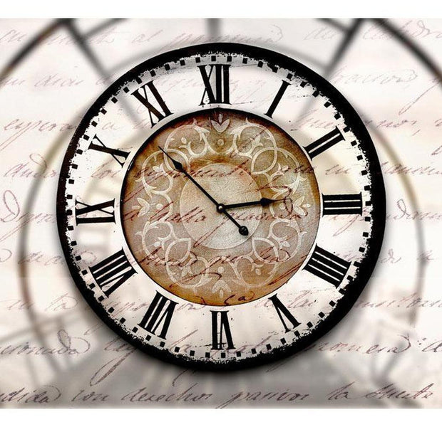 Vintage Wallpaper Wall Mural - Clock Movement