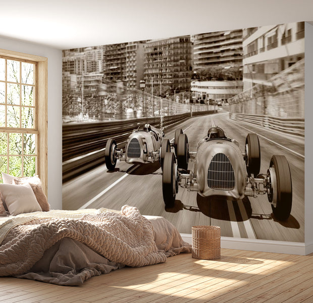 Vintage Wallpaper Wall Mural - Formula 1 In The Old Days 02