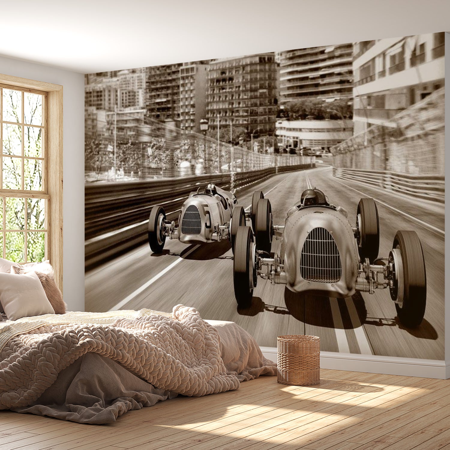 Vintage Wallpaper Wall Mural - Formula 1 In The Old Days 02