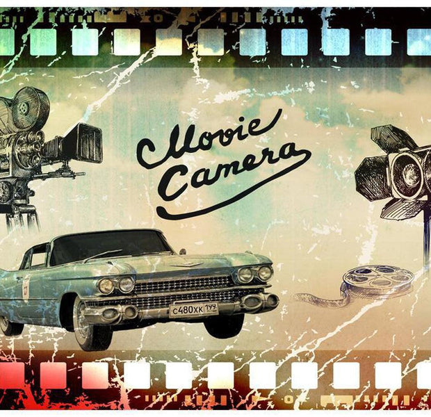 Vintage Wallpaper Wall Mural - Old Hollywood Movie