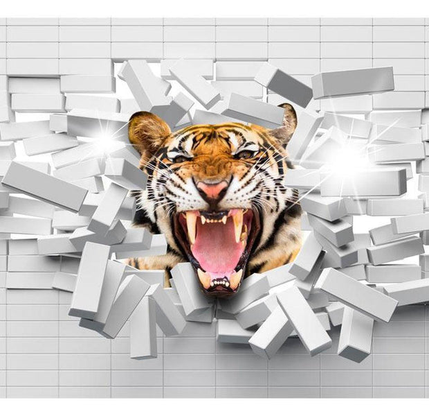 Wallpaper Wall Mural - Tiger Jump