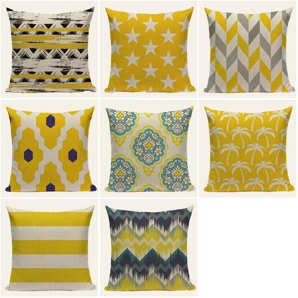 Happy Yellow Cushion Covers