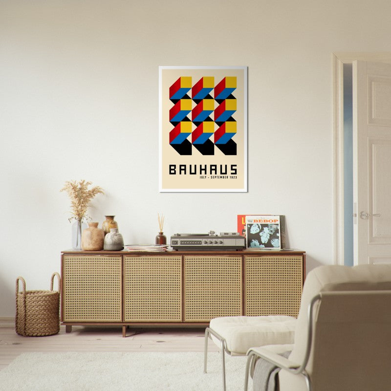 Bauhaus Style Geometric Abstract Poster