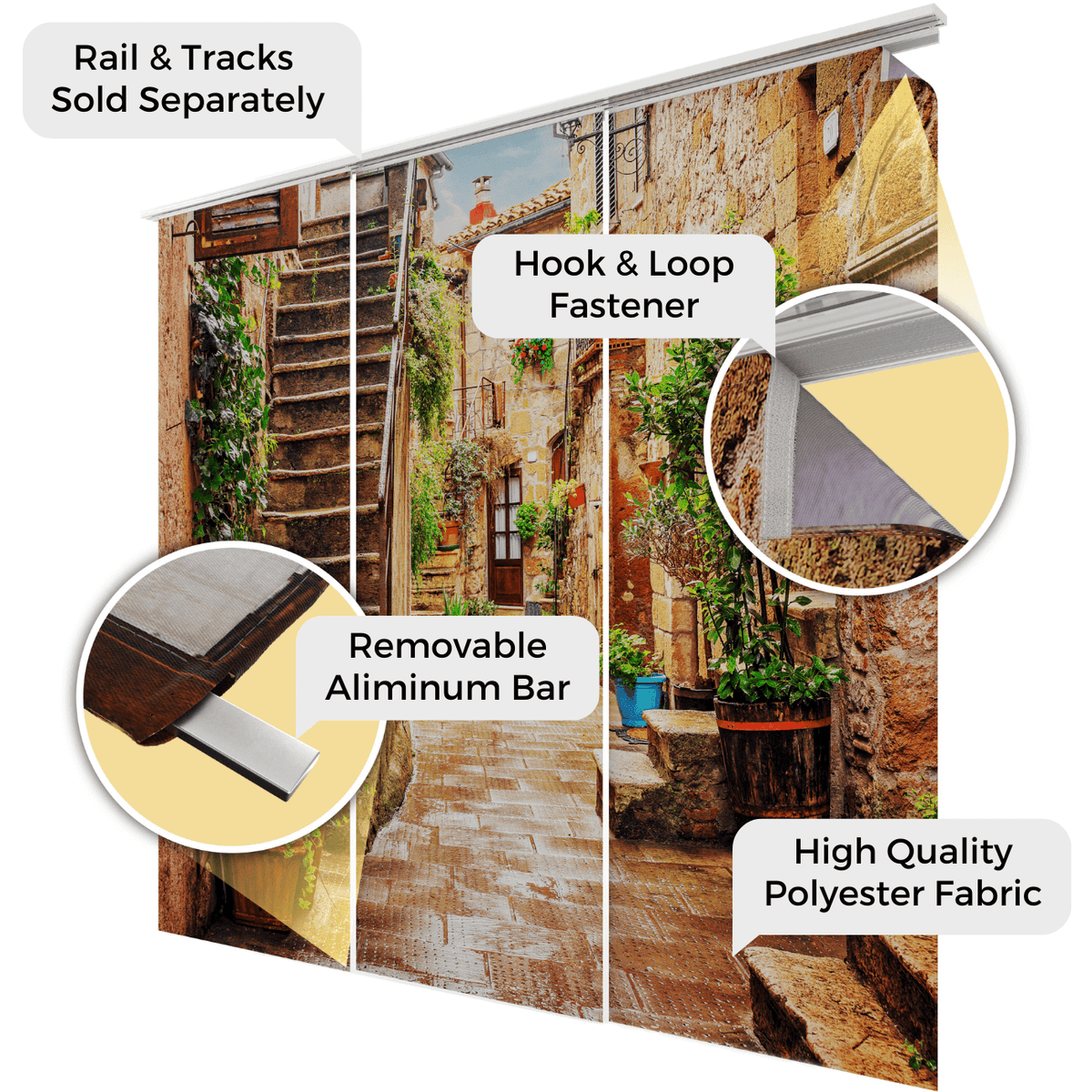 Blind Inset Stone Panel Tiptophomedecor Set of 6 Panel Blinds Zen Stone with Butterfly