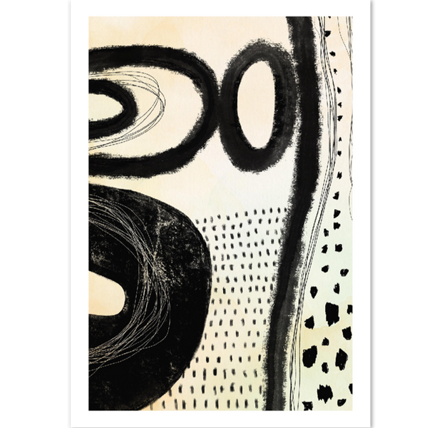 “Winter Night” Bold Modern Abstract Premium Poster