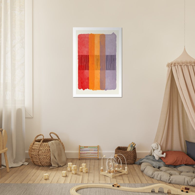 Warm Watercolor Blending Abstract Poster 04