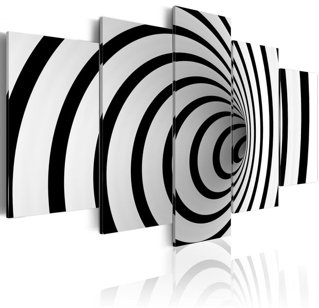 Abstract Stretched Canvas Art - A Black & White Hole-Tiptophomedecor