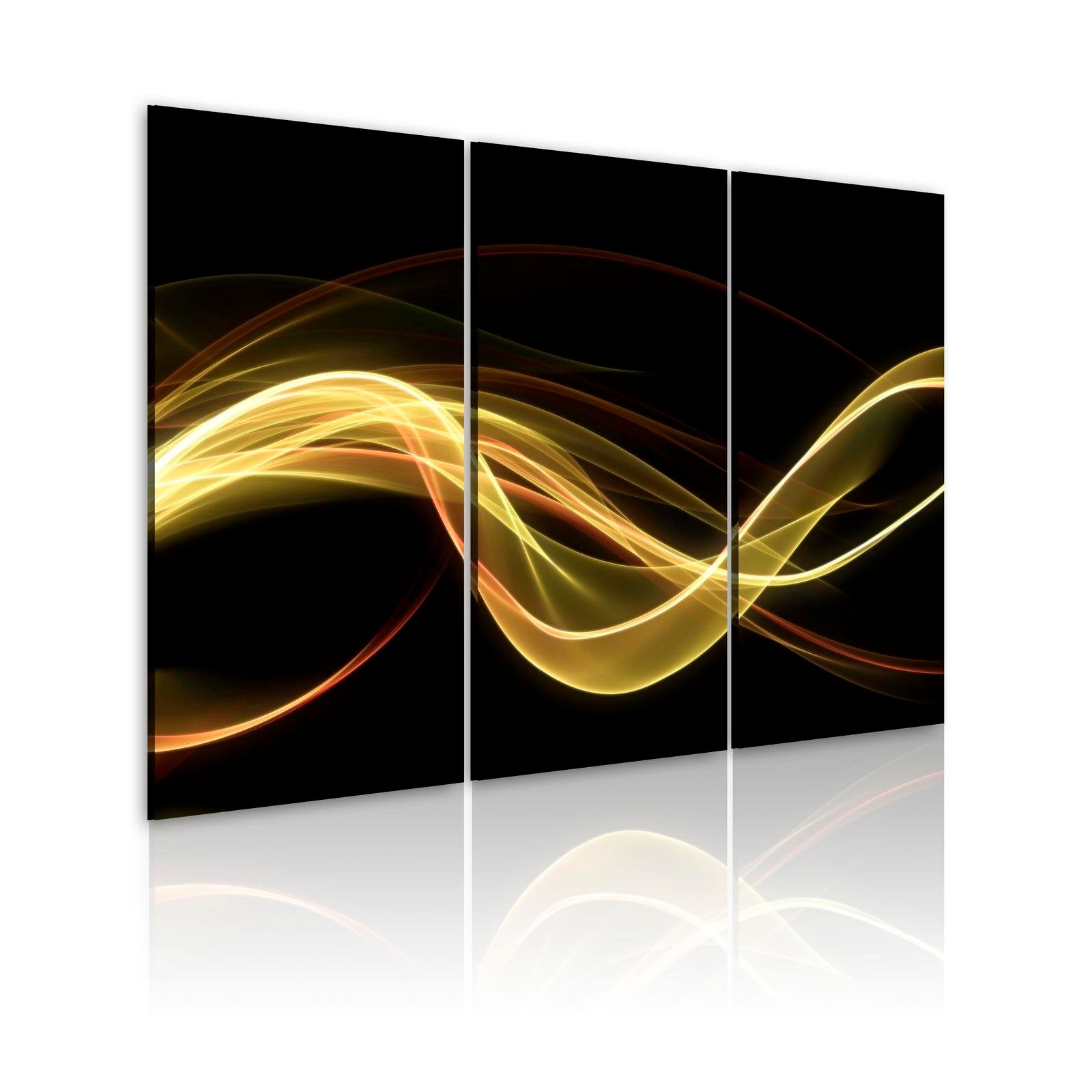 Abstract Stretched Canvas Art - A Bright Smoke On A Black Background-Tiptophomedecor