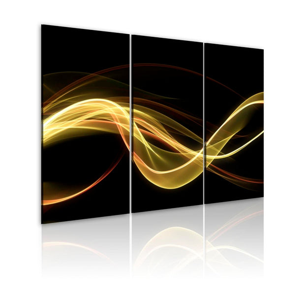 Abstract Stretched Canvas Art - A Bright Smoke On A Black Background-Tiptophomedecor
