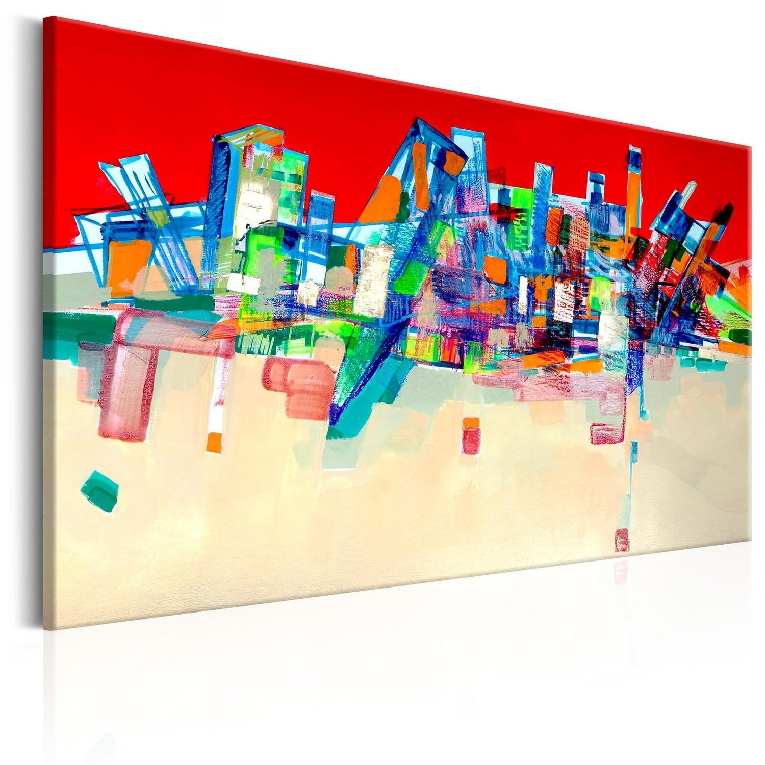 Abstract Stretched Canvas Art - Abstract Architecture-Tiptophomedecor