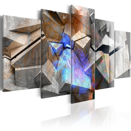 Abstract Stretched Canvas Art - Abstract Cubes-Tiptophomedecor