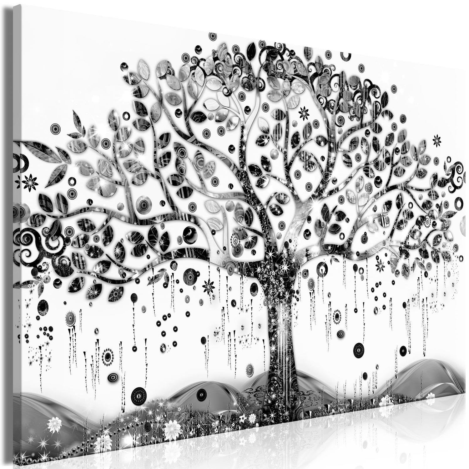Abstract Stretched Canvas Art - Abundant Tree Wide-Tiptophomedecor