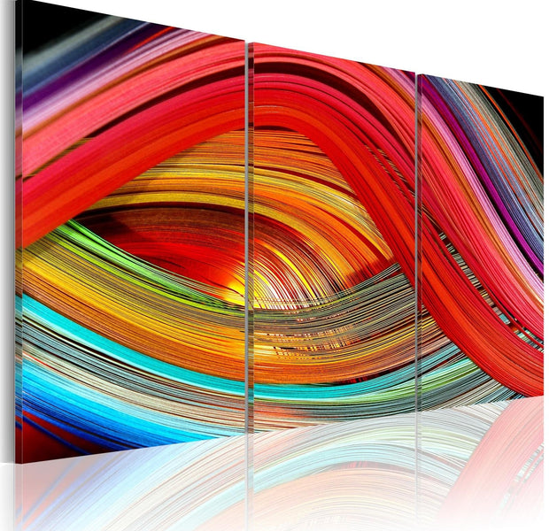 Abstract Stretched Canvas Art - An Abstract Rainbow-Tiptophomedecor