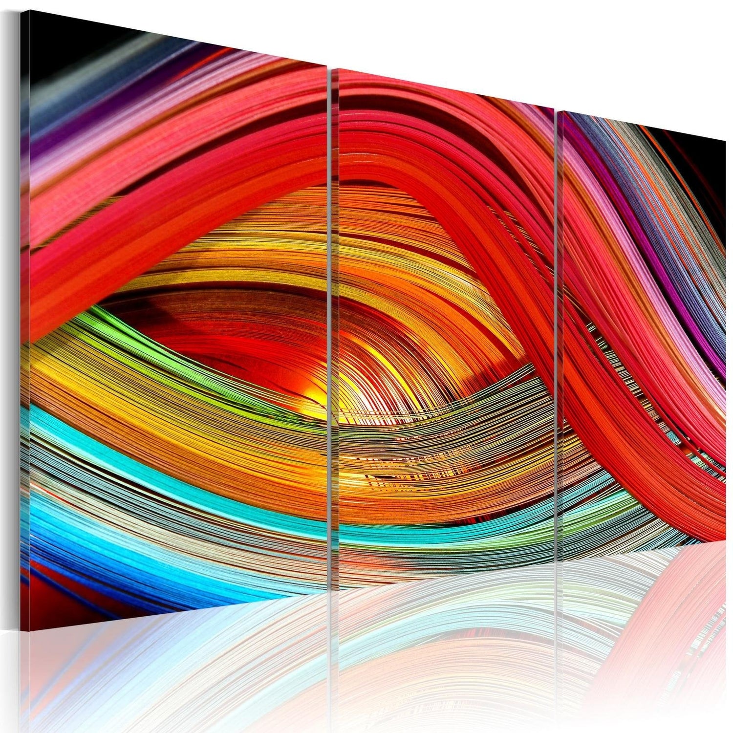 Abstract Stretched Canvas Art - An Abstract Rainbow-Tiptophomedecor