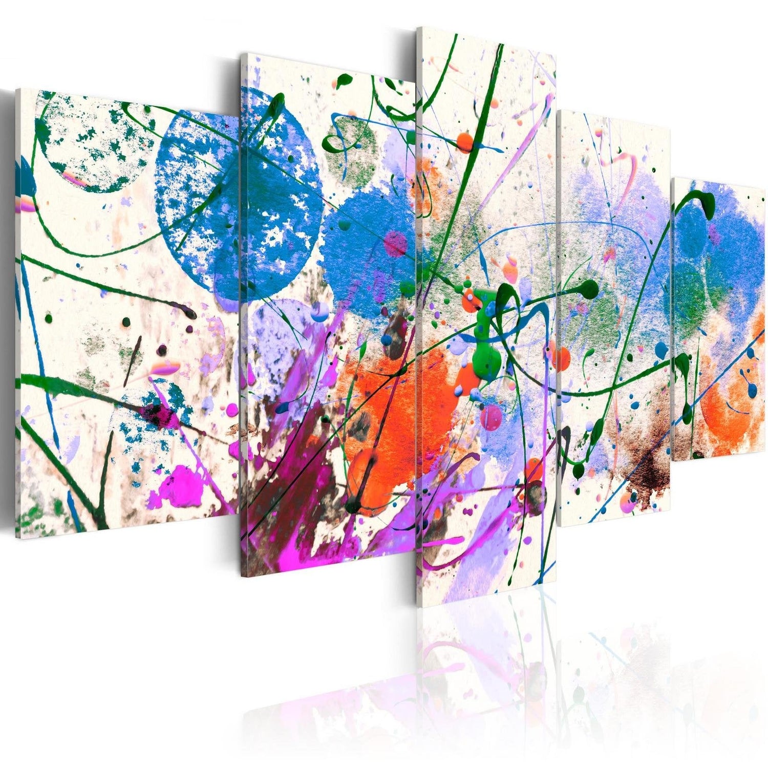 Abstract Stretched Canvas Art - Artist'S Fun-Tiptophomedecor
