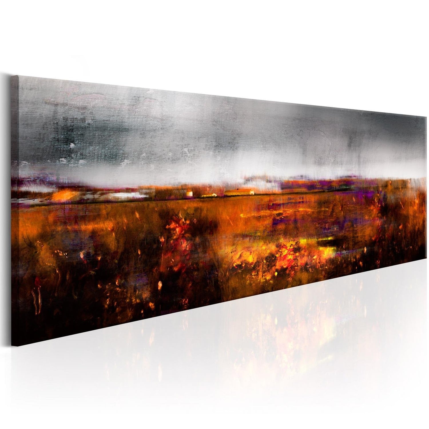 Abstract Stretched Canvas Art - Autumn Field-Tiptophomedecor