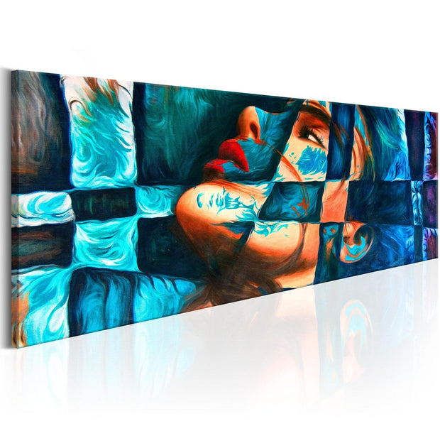 Abstract Stretched Canvas Art - Azure Trap-Tiptophomedecor