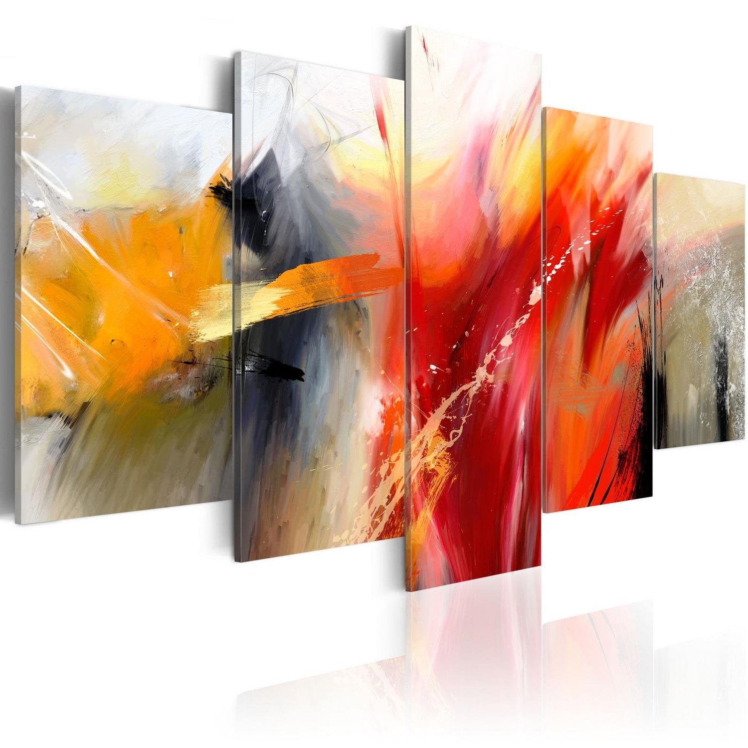 Abstract Stretched Canvas Art - Battlefield-Tiptophomedecor