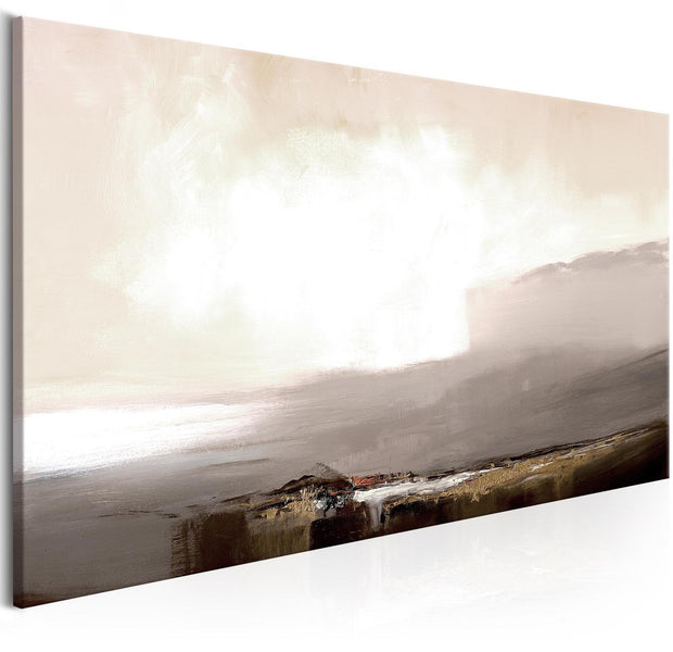 Abstract Stretched Canvas Art - Beginning Of The End Brown Narrow-Tiptophomedecor