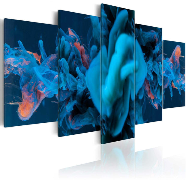 Abstract Stretched Canvas Art - Beneath The Blue-Tiptophomedecor