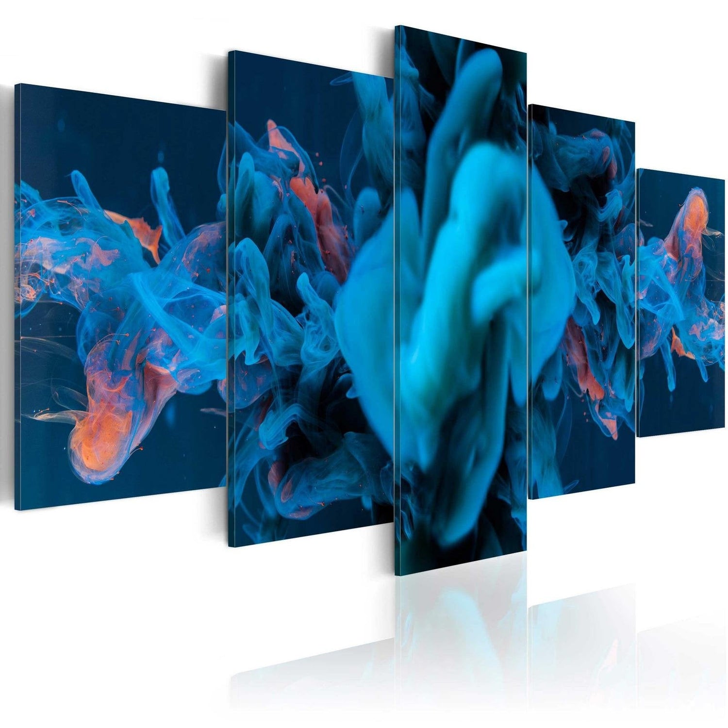 Abstract Stretched Canvas Art - Beneath The Blue-Tiptophomedecor