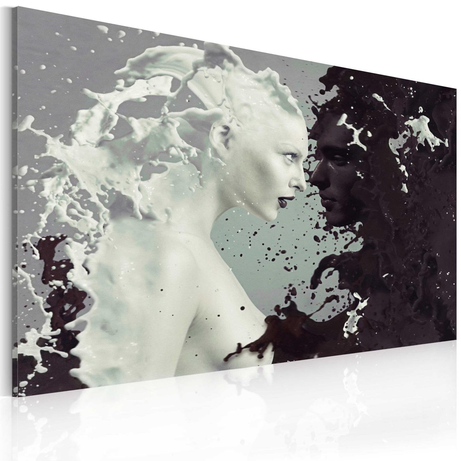 Abstract Stretched Canvas Art - Black Or White?-Tiptophomedecor