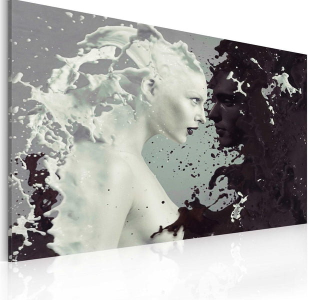 Abstract Stretched Canvas Art - Black Or White?-Tiptophomedecor