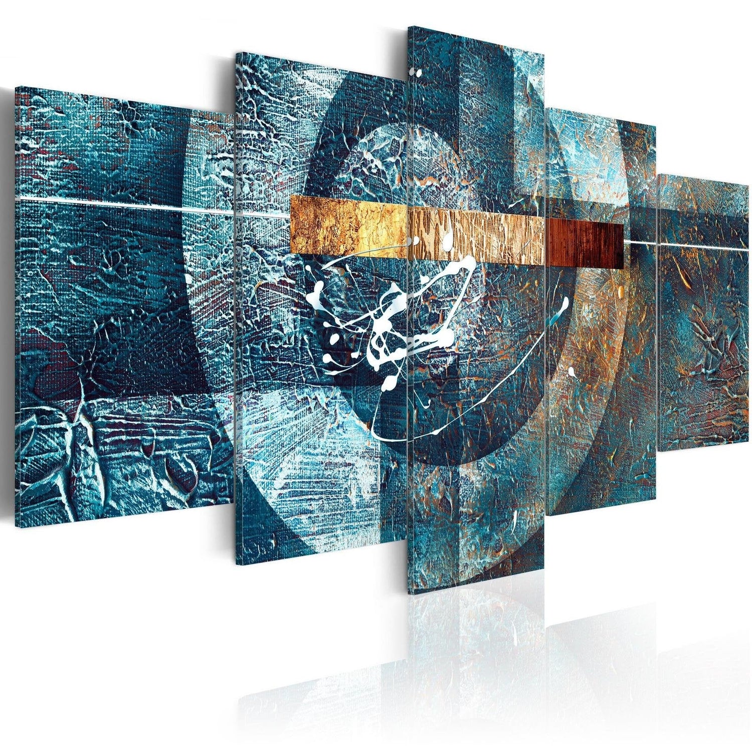 Abstract Stretched Canvas Art - Blue Galaxy-Tiptophomedecor