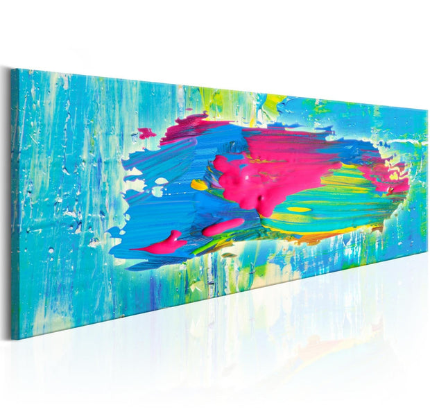 Abstract Stretched Canvas Art - Blue Island-Tiptophomedecor