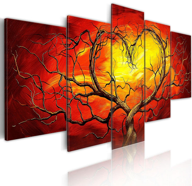 Abstract Stretched Canvas Art - Burning Heart-Tiptophomedecor