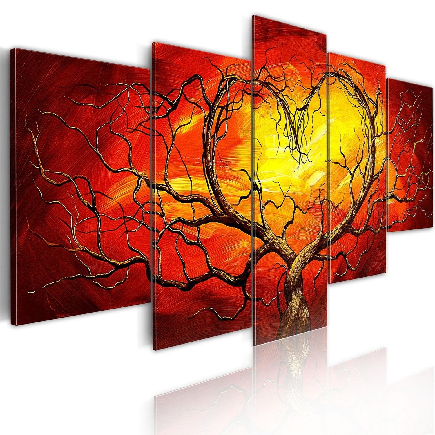 Abstract Stretched Canvas Art - Burning Heart-Tiptophomedecor