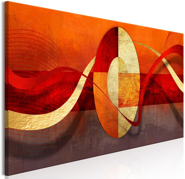 Abstract Stretched Canvas Art - Circle Of Life Narrow-Tiptophomedecor
