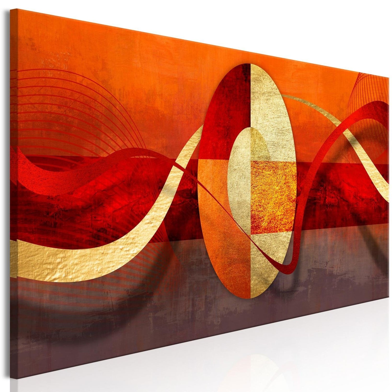 Abstract Stretched Canvas Art - Circle Of Life Narrow-Tiptophomedecor