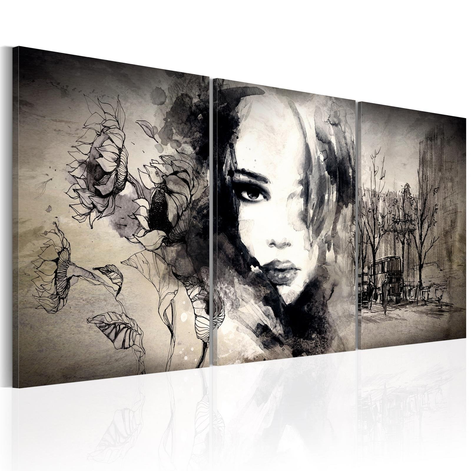 Abstract Stretched Canvas Art - City Of Mine-Tiptophomedecor