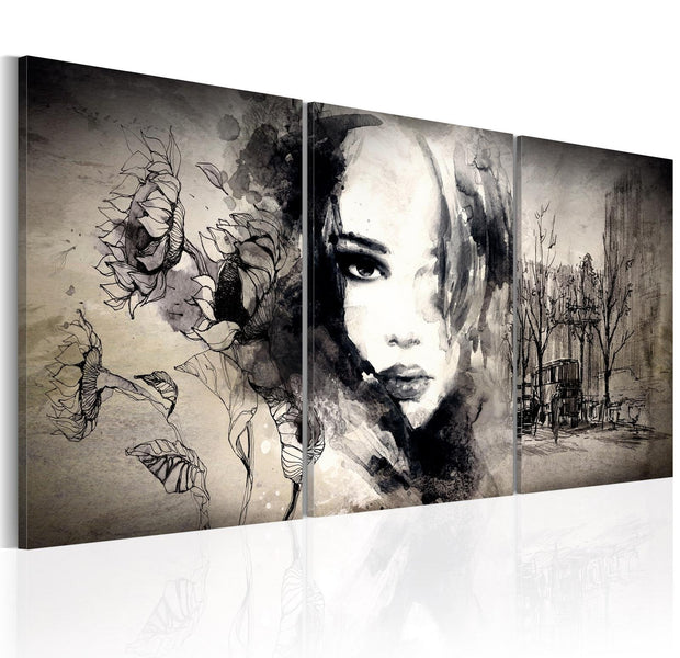 Abstract Stretched Canvas Art - City Of Mine-Tiptophomedecor