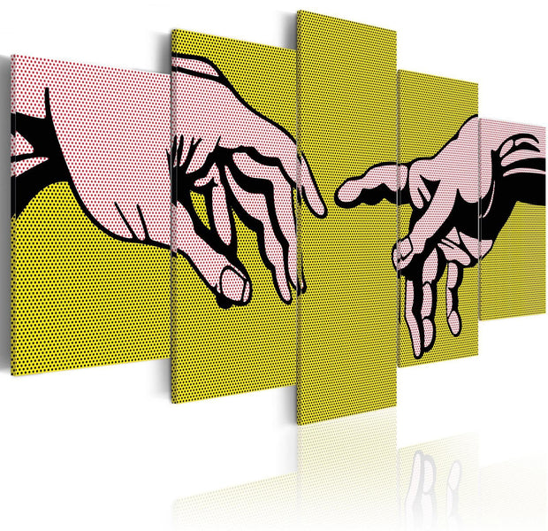 Abstract Stretched Canvas Art - Closeness-Tiptophomedecor