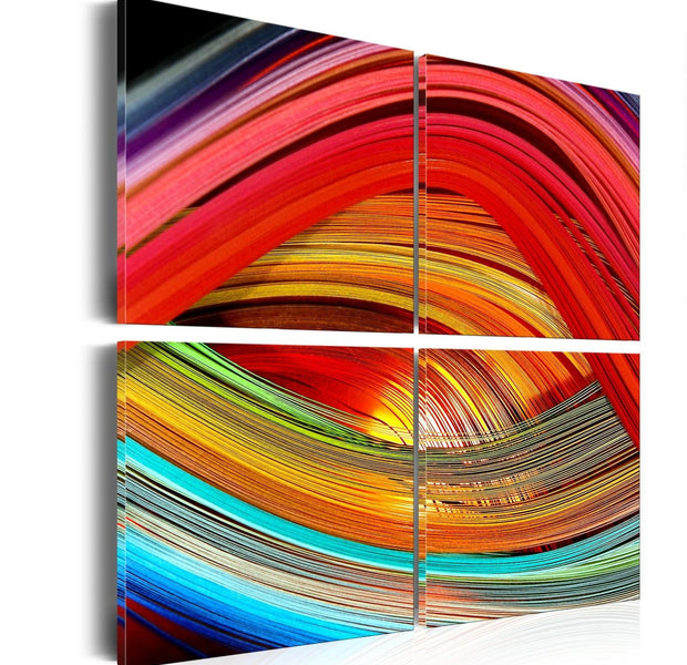 Abstract Stretched Canvas Art - Colorful Depths-Tiptophomedecor