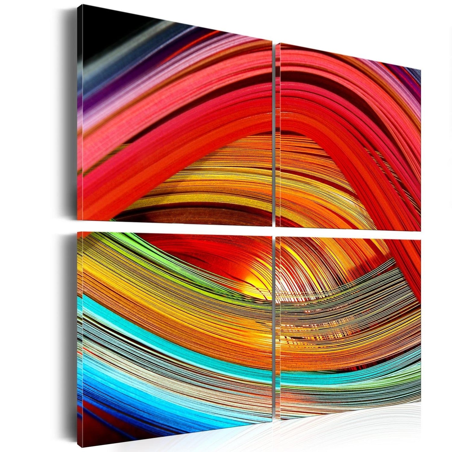 Abstract Stretched Canvas Art - Colorful Depths-Tiptophomedecor