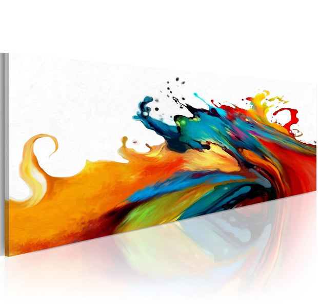 Abstract Stretched Canvas Art - Colorful Storm-Tiptophomedecor