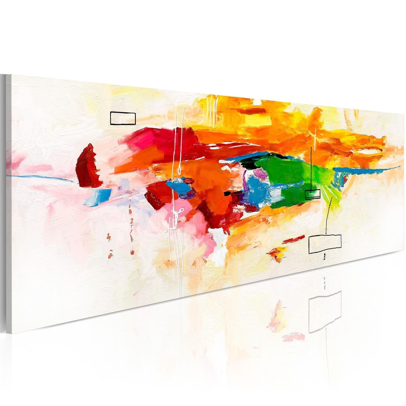 Abstract Stretched Canvas Art - Colors Celebration-Tiptophomedecor
