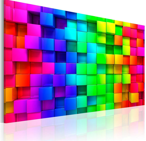 Abstract Stretched Canvas Art - Colour Depth-Tiptophomedecor