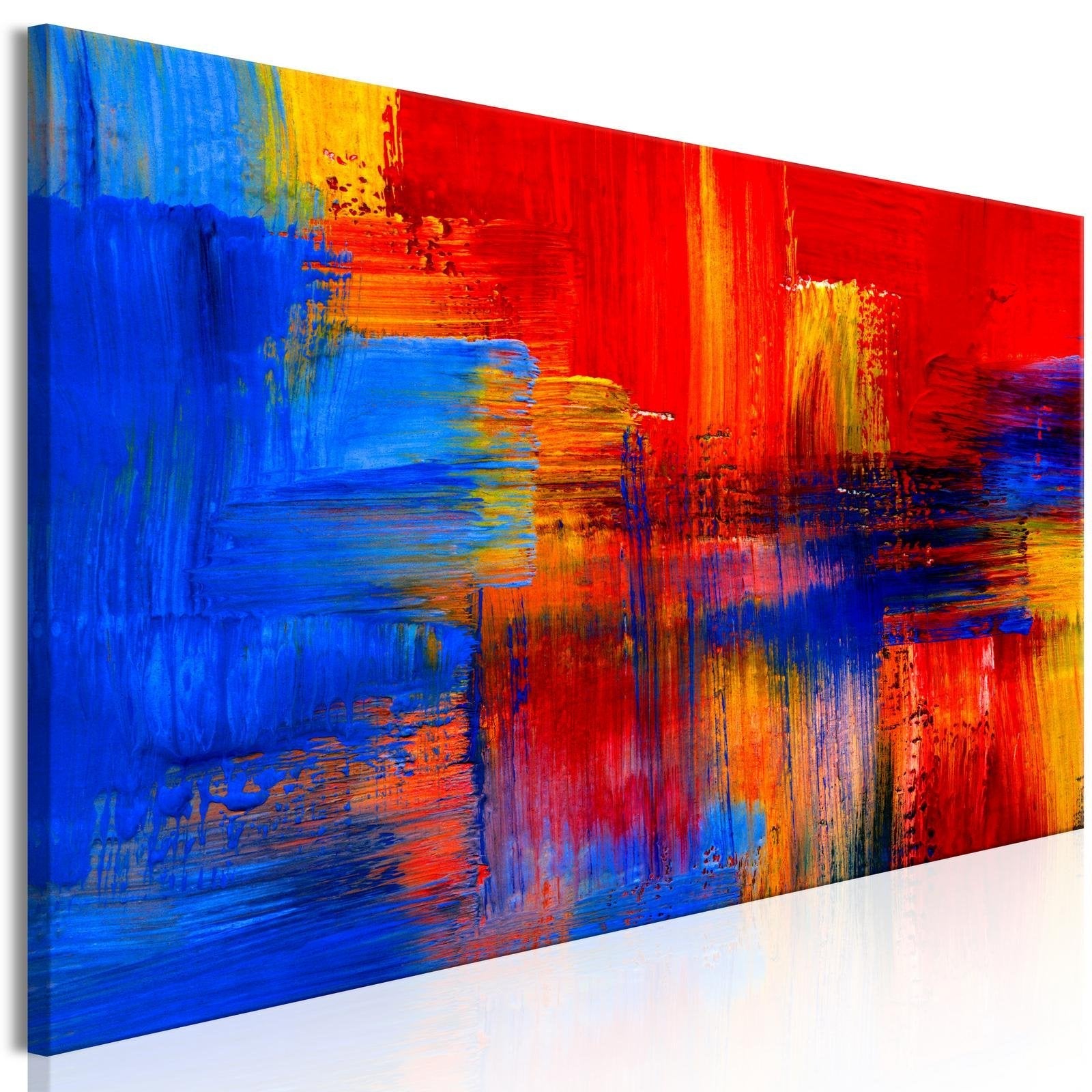 Abstract Stretched Canvas Art - Colour Of Passion-Tiptophomedecor