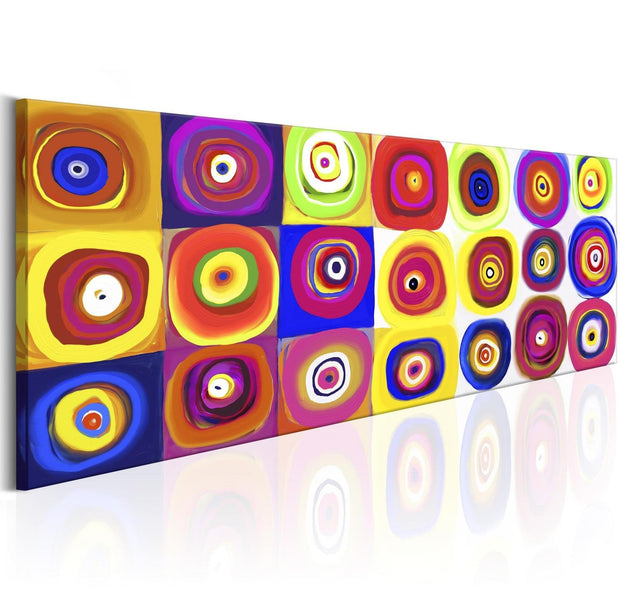 Abstract Stretched Canvas Art - Colourful Carousel-Tiptophomedecor