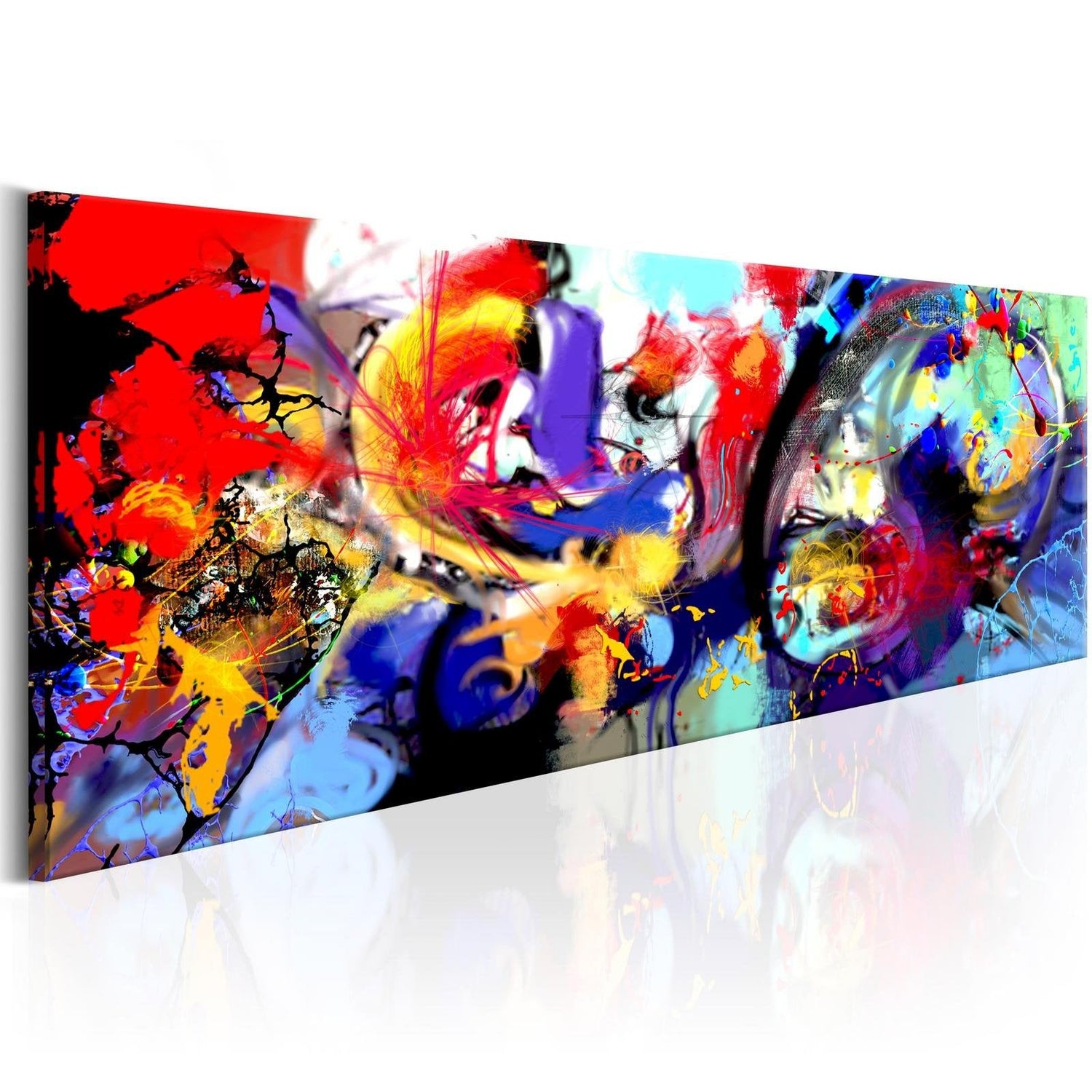 Abstract Stretched Canvas Art - Colourful Immersion-Tiptophomedecor